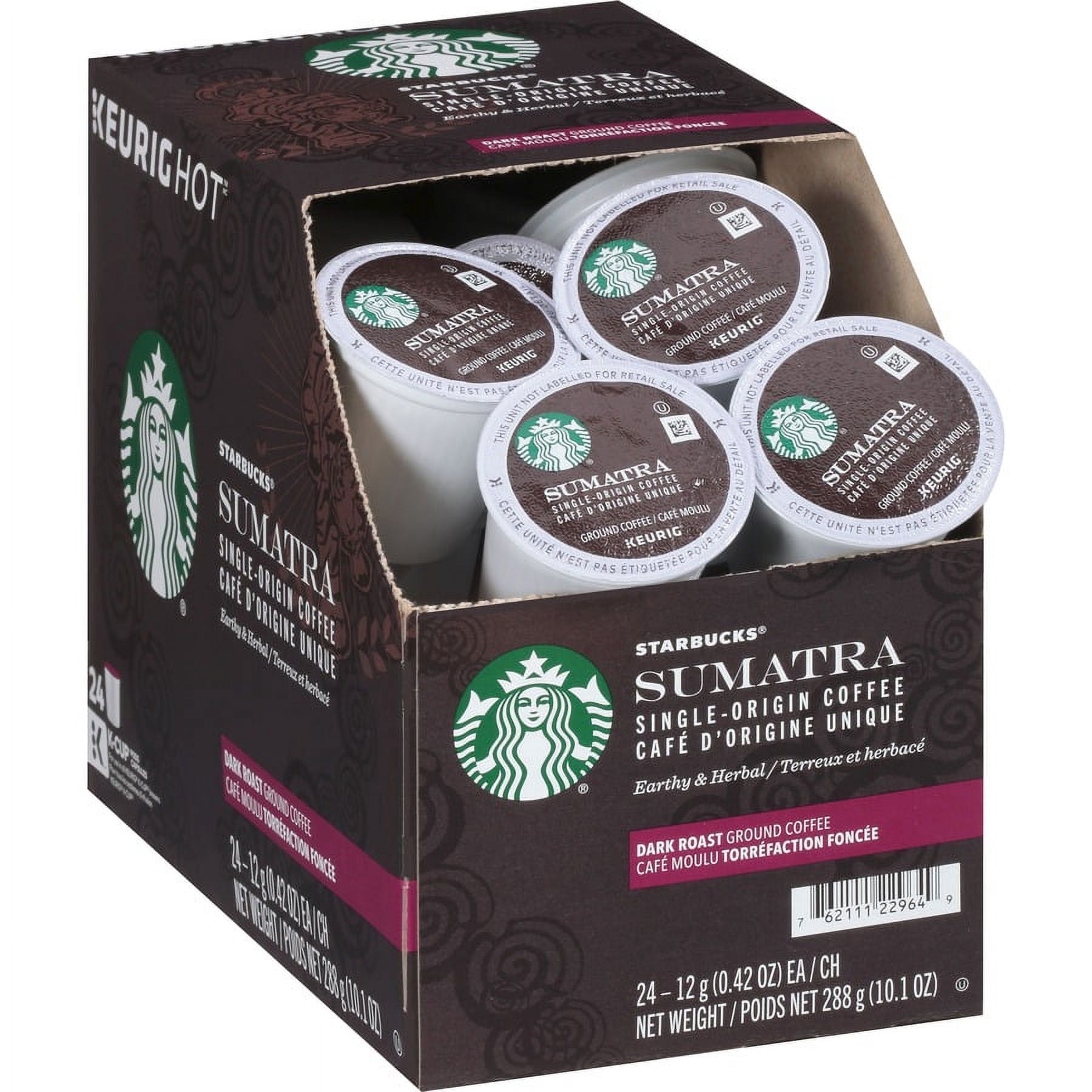 Cup Pods Sumatra K Cups Bulk Starbucks Sumatra K-Cup Coffee Dark Roast 48  Cups Walmart Business Supplies