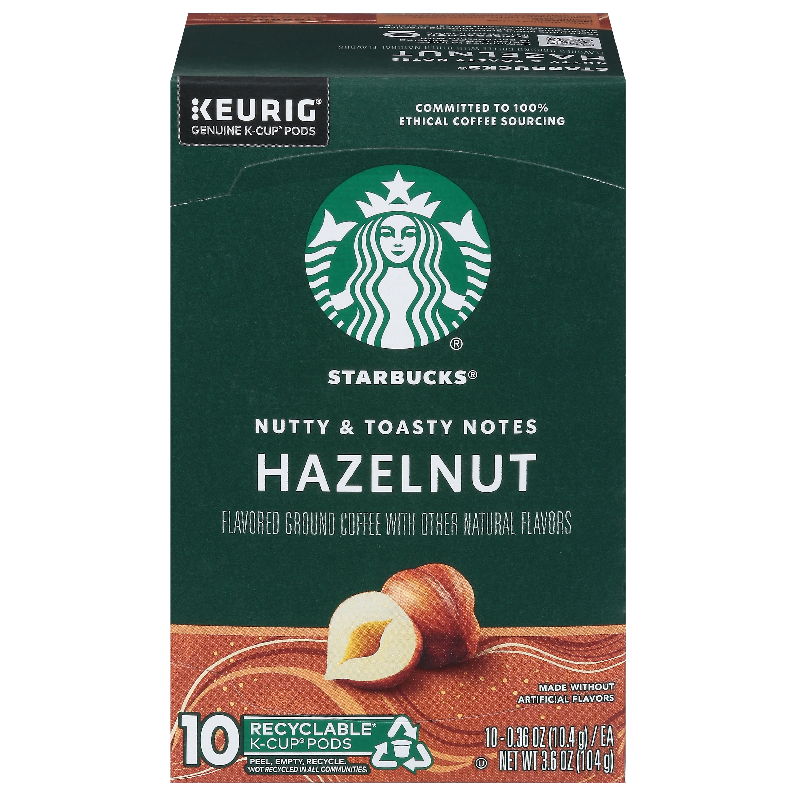 Starbucks Keurig Hazelnut Coffee K-Cup Pods - 10 CT