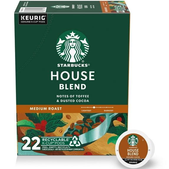 Starbucks Keurig House Blend Medium Roast Coffee Pods - 22ct - Pack of 2