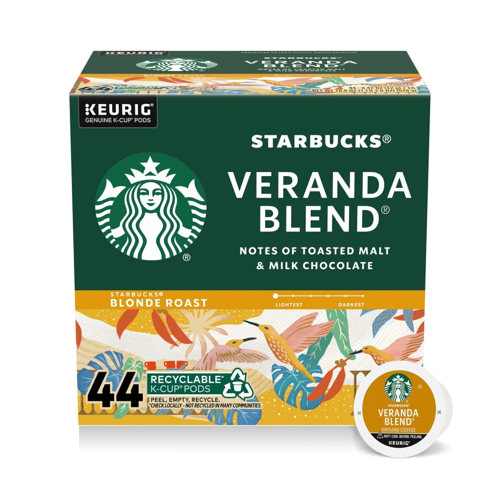 Starbucks Veranda Blend Blonde Roast K-Cup Coffee Pods 44 ct - Pack of 1