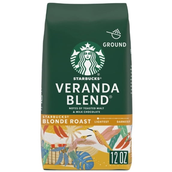 Starbucks Blonde Roast Ground Coffee Veranda Blend 12 oz (Pack of 48)