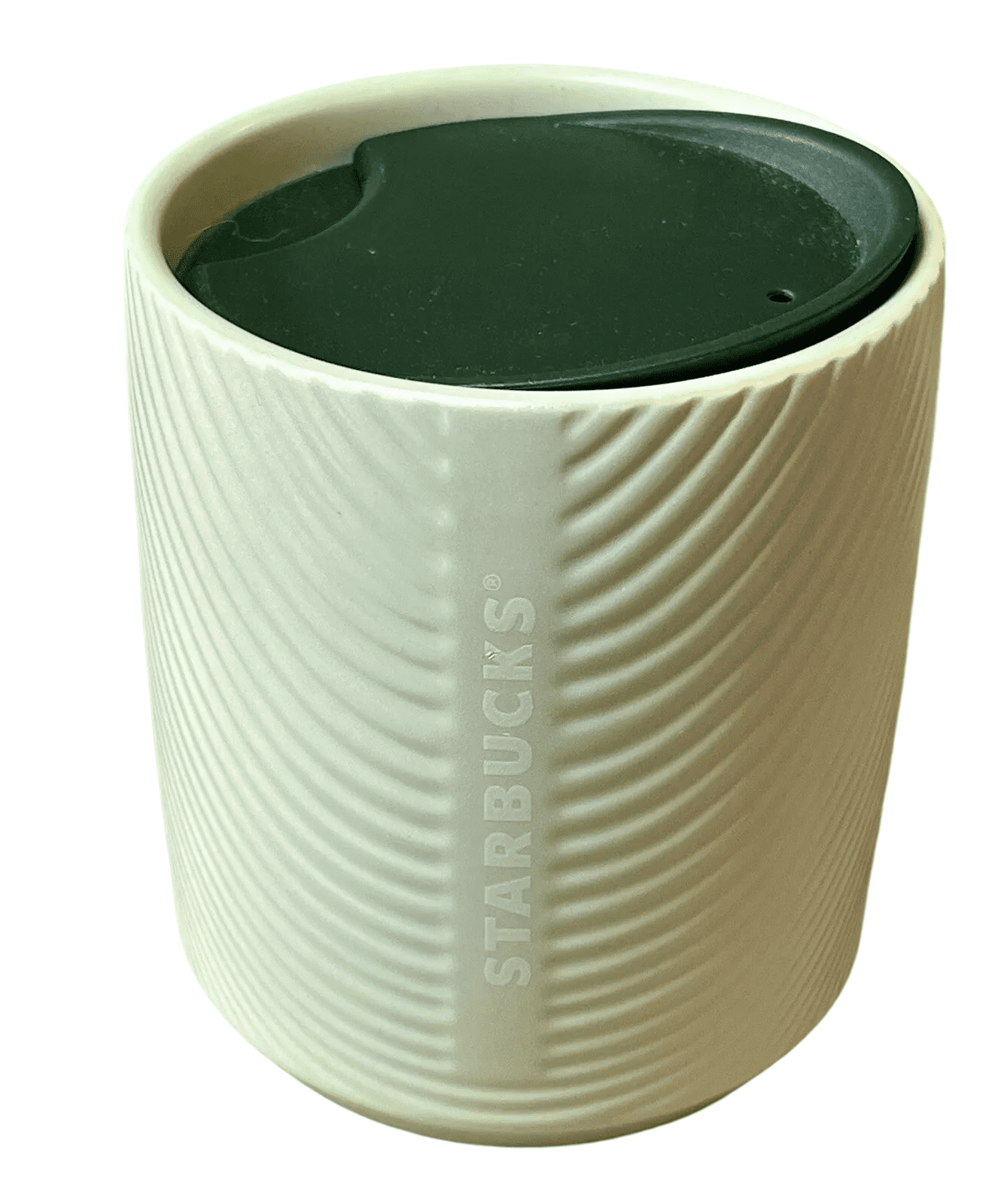 Starbucks Limited Edition Mint Green Pearl Pearlescent Ribbed Ceramic  Coffee Tumbler Mug 8oz