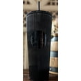 thumbnail image 1 of Starbucks Limited Winter Edition 2024 24oz Pleated Metallic Black Venti Cold Cup Tumbler, 1 of 5