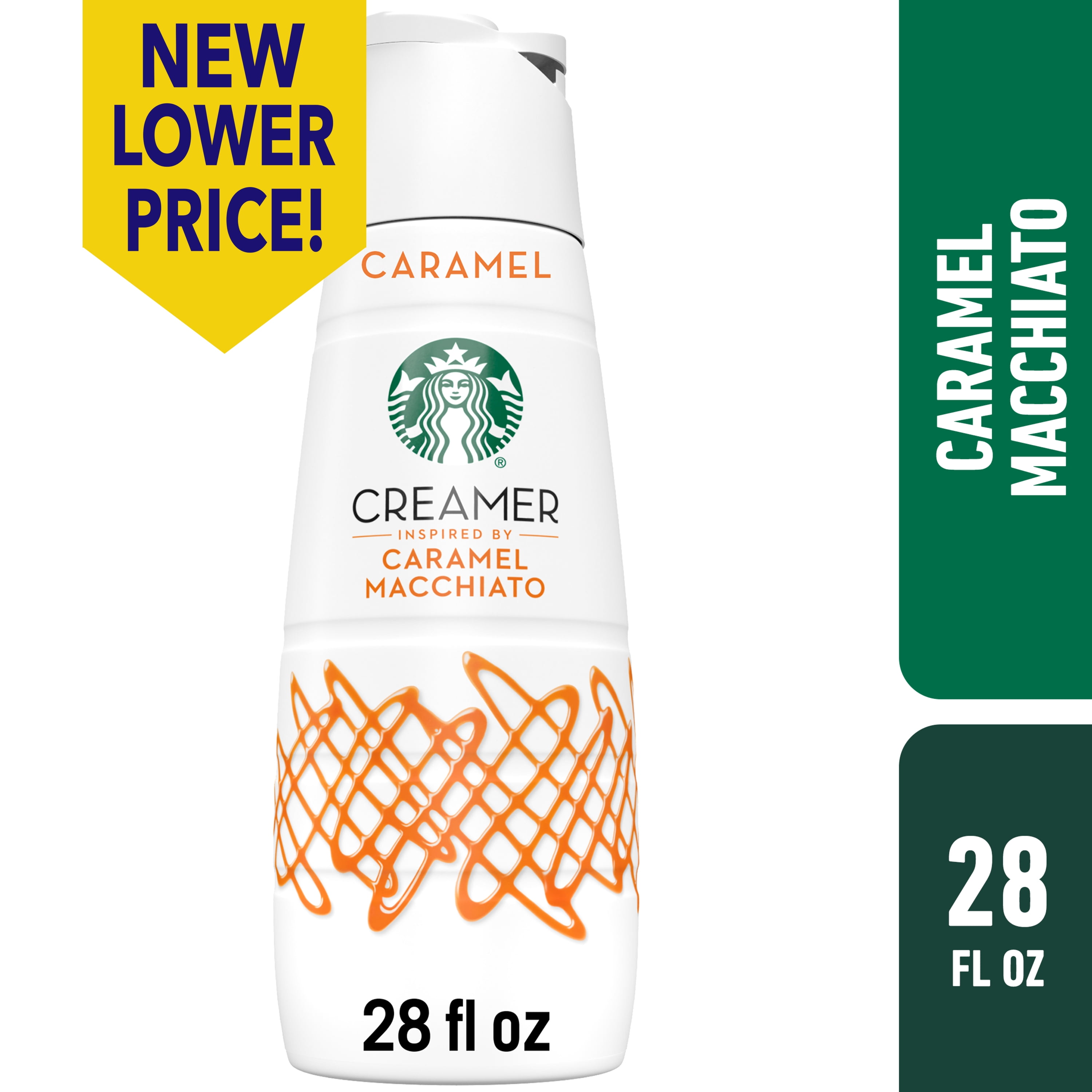 Starbucks Liquid Coffee Creamer, Caramel, Inspired by Caramal Macchiato, 28 fl oz Bottle