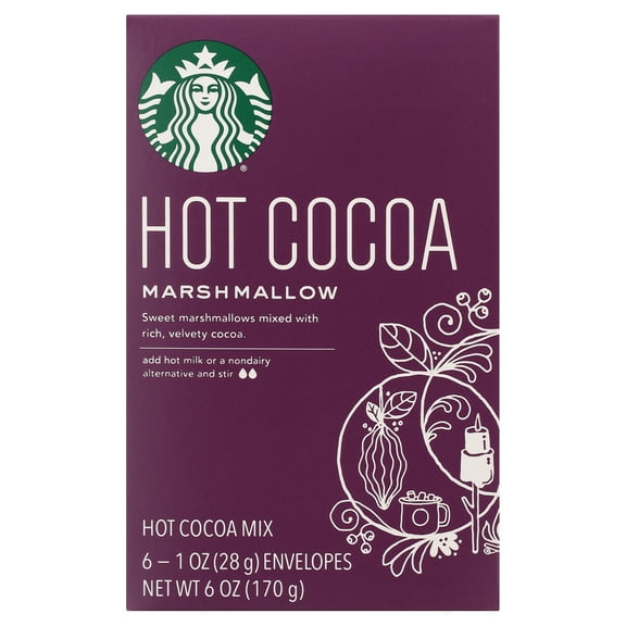 Starbucks Marshmallow Hot Cocoa Mix, 6 Count Box