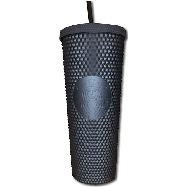 Starbucks 24 oz Matte Black Studded Drinking Plastic Tumbler Cold Cup