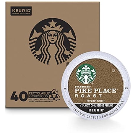 Starbucks Medium Roast K-Cup Coffee Pods — Pike Place For Keurig Brewers — 1 Box (40 Pods)