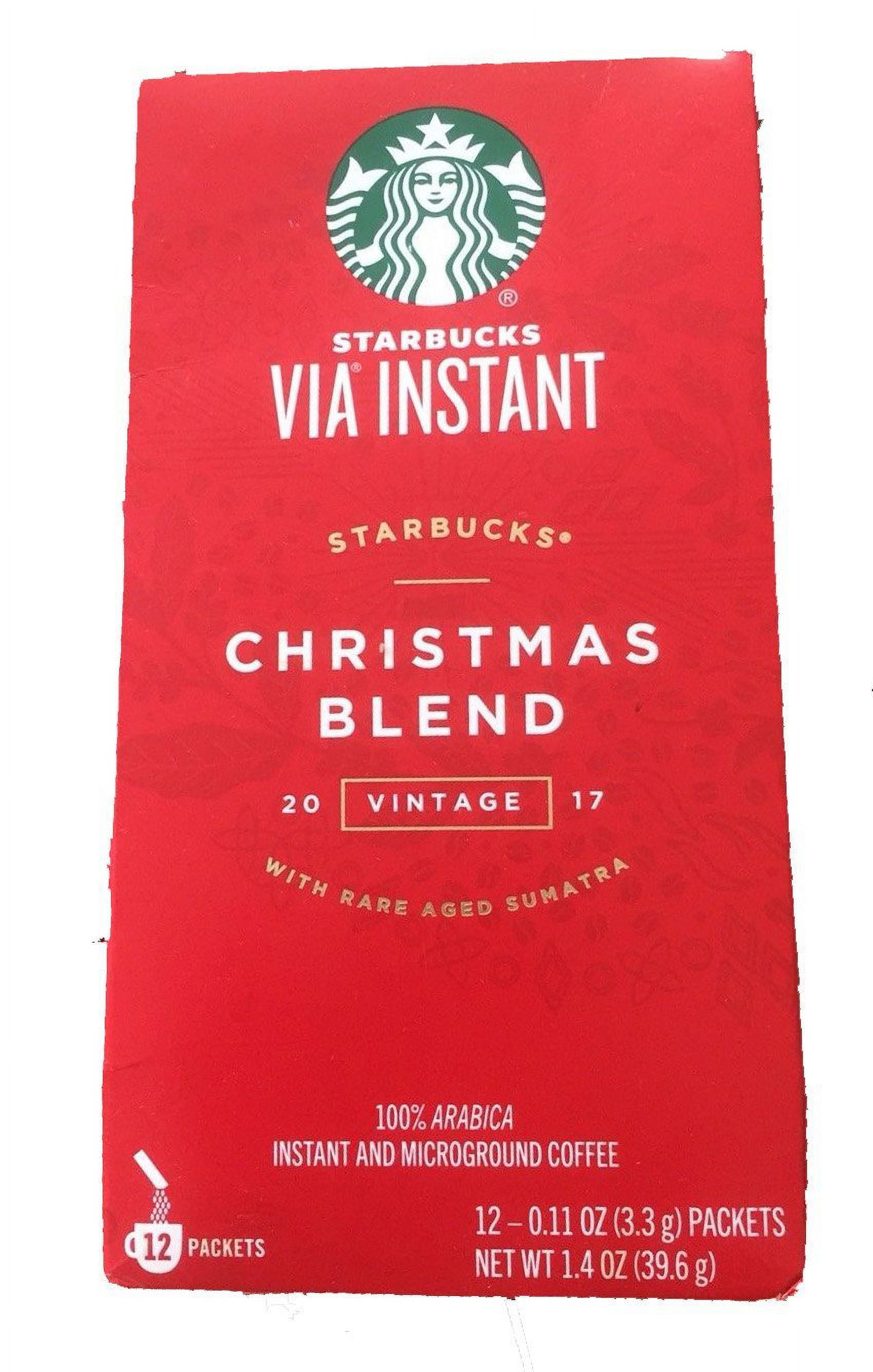 Starbucks Medium Roast Via 2016 Christmas Blend Ready Brew Instant