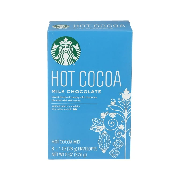 Starbucks Milk Chocolate Cocoa, 8 Count Box, 8 oz (Pack of 1