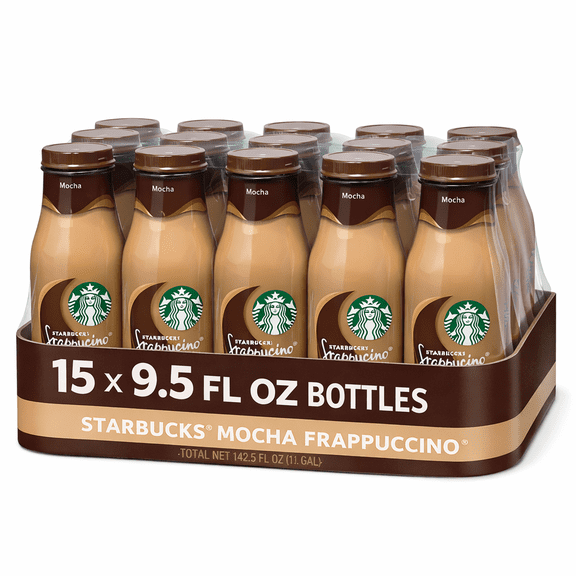 Starbucks Mocha Frappuccino Chilled Coffee Drink 9.5 fl oz Bottles 15 Pack