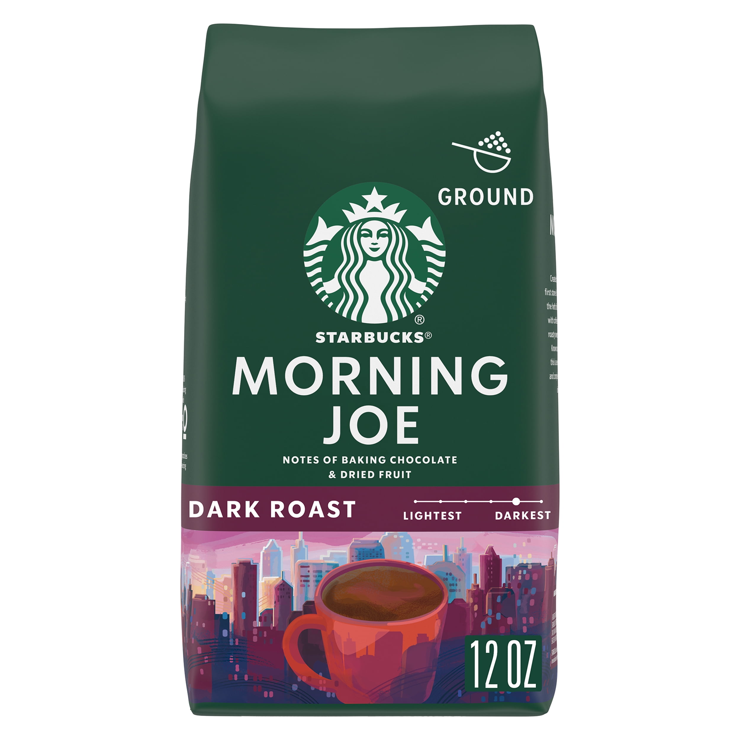 Starbucks Morning Joe, Ground Coffee, Dark Roast, 12 oz
