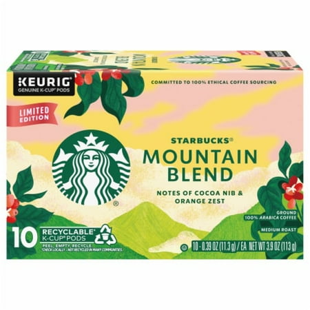 Starbucks Mountain Blend Ground Coffee K-Cup Pods 10 ct