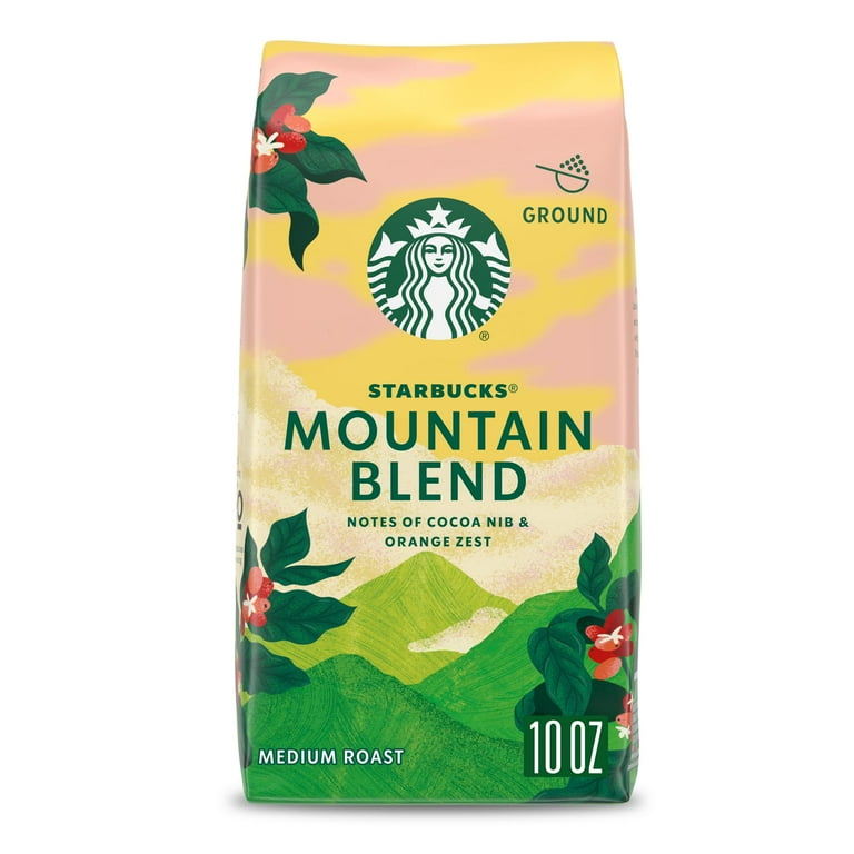 Starbucks Mountain Blend, Medium Light Roast Ground Coffee, 100