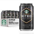 Starbucks Nitro Cold Brew Coffee, Black Unsweetened, 9.6 fl oz Cans (8
