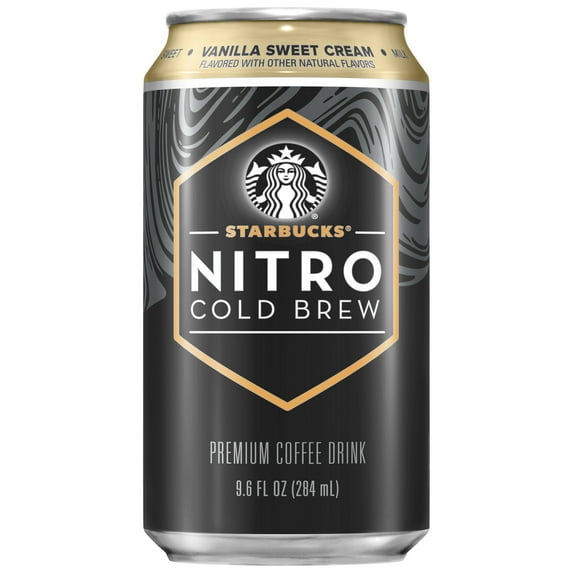 Starbucks Nitro Cold Brew Vanilla Premium Iced Coffee Drink, 9.6 fl oz, 8 Pack Cans