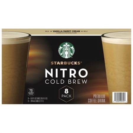 Starbucks Nitro Cold Brew, Vanilla Sweet Cream, 9.6 Fluid Ounce (Pack of 8)