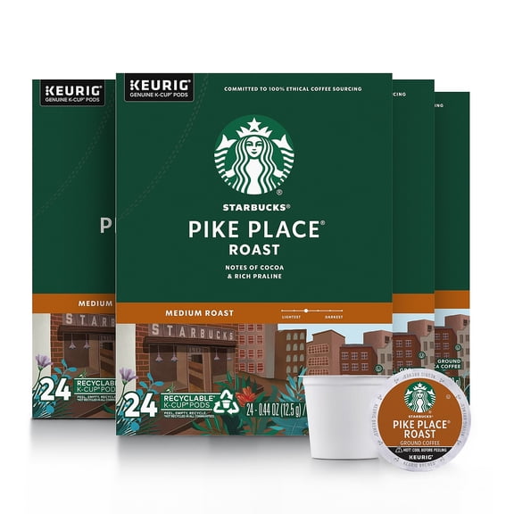 Starbucks Pike Place Coffee K-Cup Pods Medium Roast 96/Carton (09572) 2616355