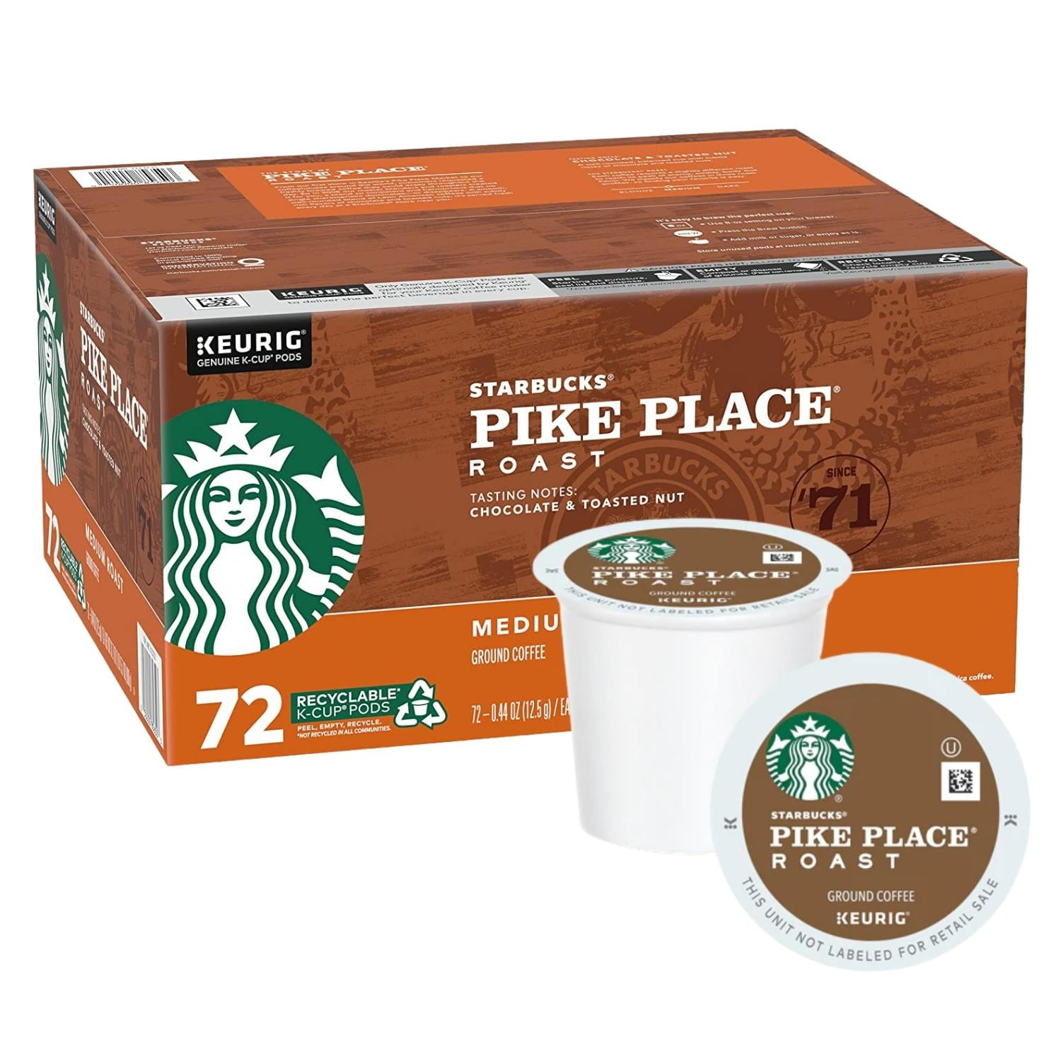 Starbucks Pike Place Medium Roast Blend Ground Coffee with 