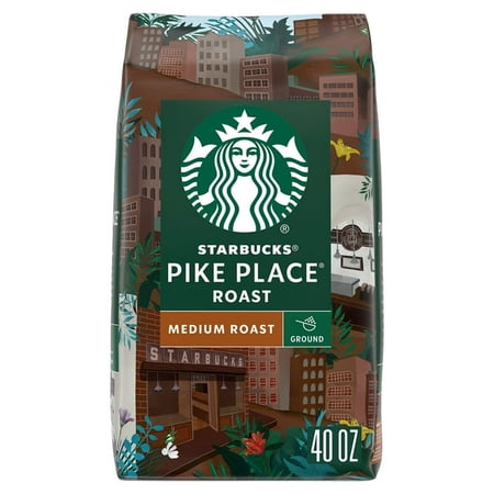 Starbucks Pike Place Medium Roast Ground Coffee, 40 oz – Smooth & Balanced Medium Roast