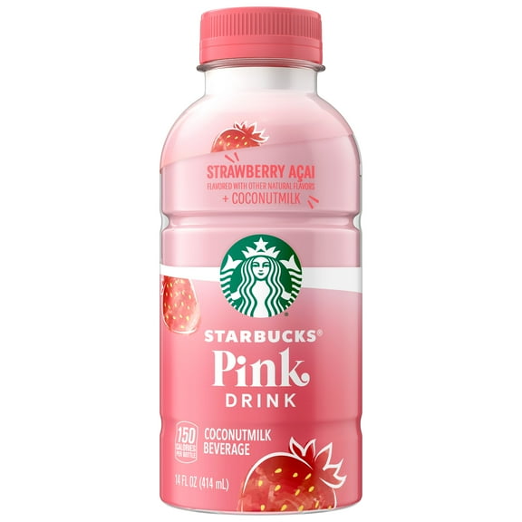 PR Starbucks Pink Drink Strawberry Acai with Coconut Milk Beverage, 14 fl oz