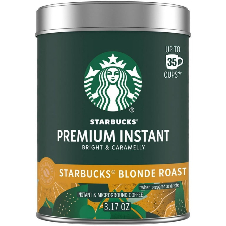 Starbucks Blonde Roast Instant Coffee, Light Roast, 3.17 oz, 35