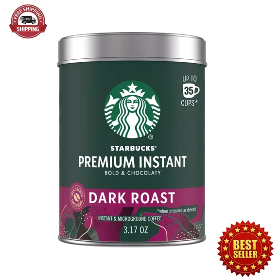 Starbucks Premium Dark Roast Instant Coffee, 3.17 oz