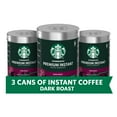 thumbnail image 1 of Starbucks Premium Instant Coffee, Dark Roast, 100% Arabica Beans, 3 Pack (3.17 Oz Each), 1 of 7