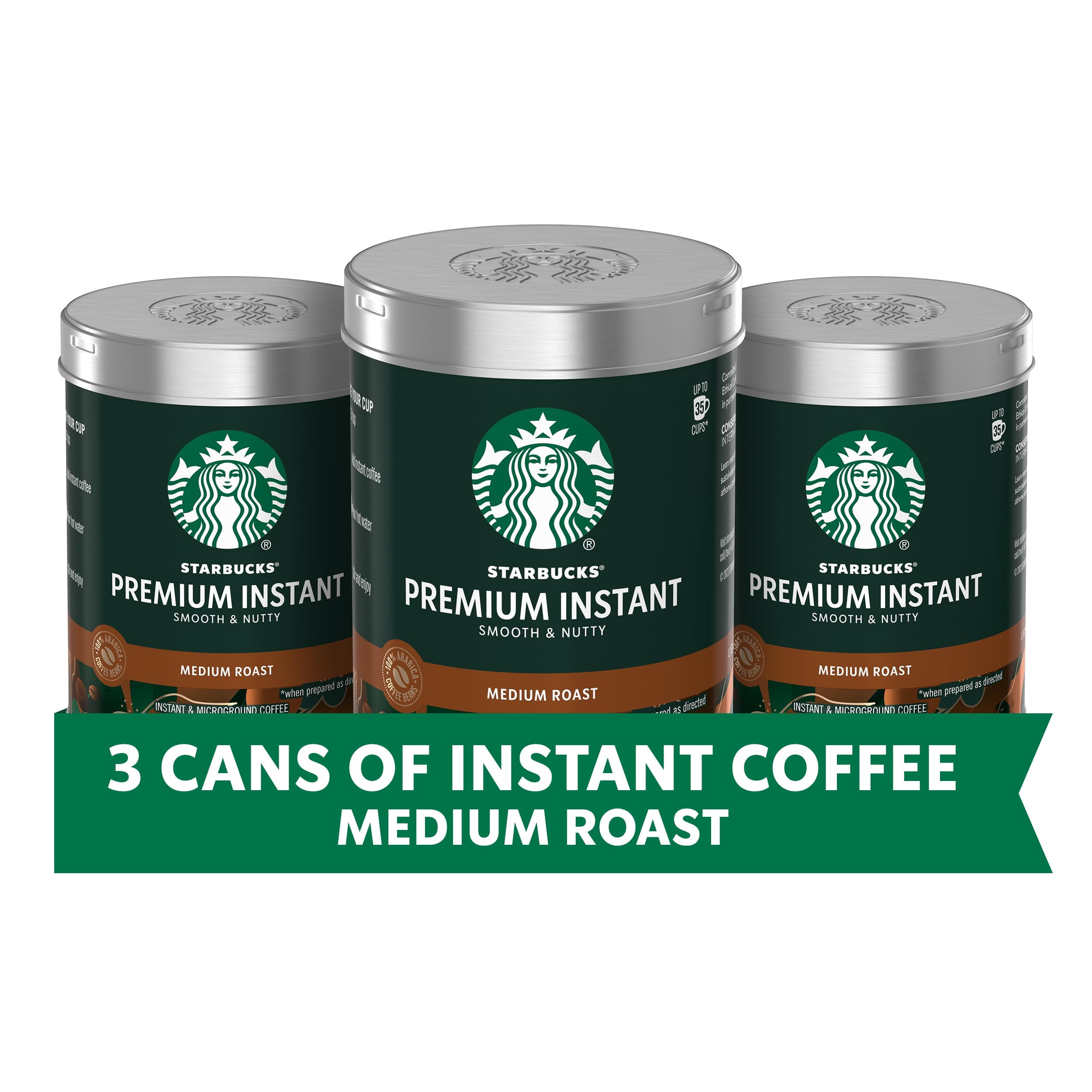 Starbucks Premium Instant Coffee — Medium Roast — 100% Arabica — 3 Tins ...