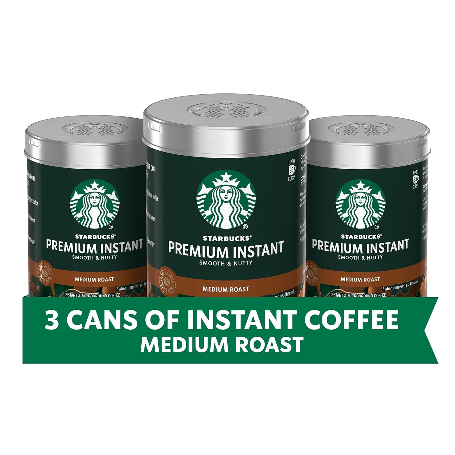Starbucks Premium Instant Coffee, Medium Roast, 100 Arabica Beans, 3