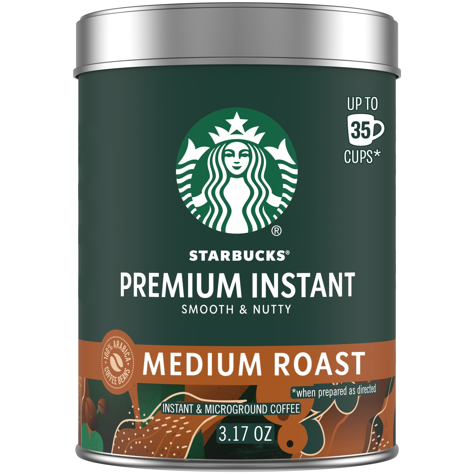 Starbucks Premium Medium Roast Instant Coffee, 3.17 oz - Walmart.com