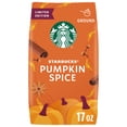 thumbnail image 1 of Starbucks Pumpkin Spice, Flavored Ground Coffee, 100% Arabica, Limited Edition, 17 oz, 1 of 14