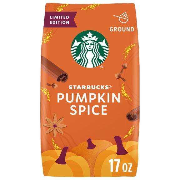 Starbucks Pumpkin Spice, Flavored Ground Coffee, 100% Arabica, Limited Edition, 17 oz
