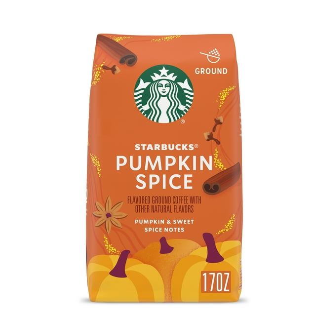 Starbucks Pumpkin Spice Naturally Flavored Ground Coffee, 100% Arabica, Limited Edition, 1 Bag (17 Oz)