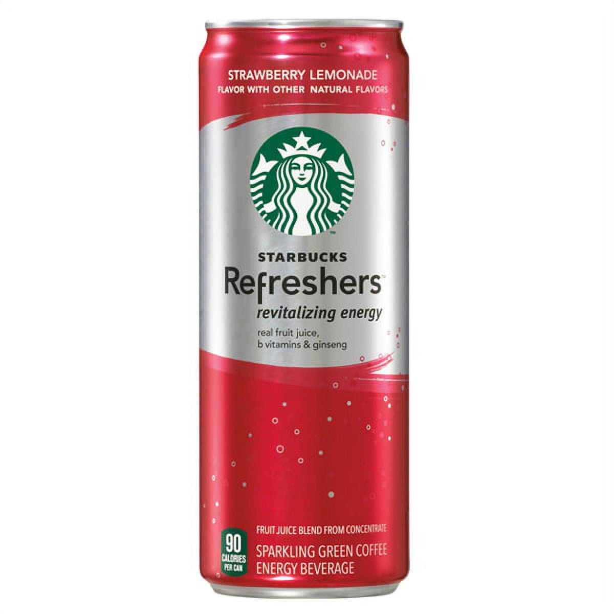 Starbucks Refreshers Strawberry Lemonade Drink 12 oz Cans Pack of 12