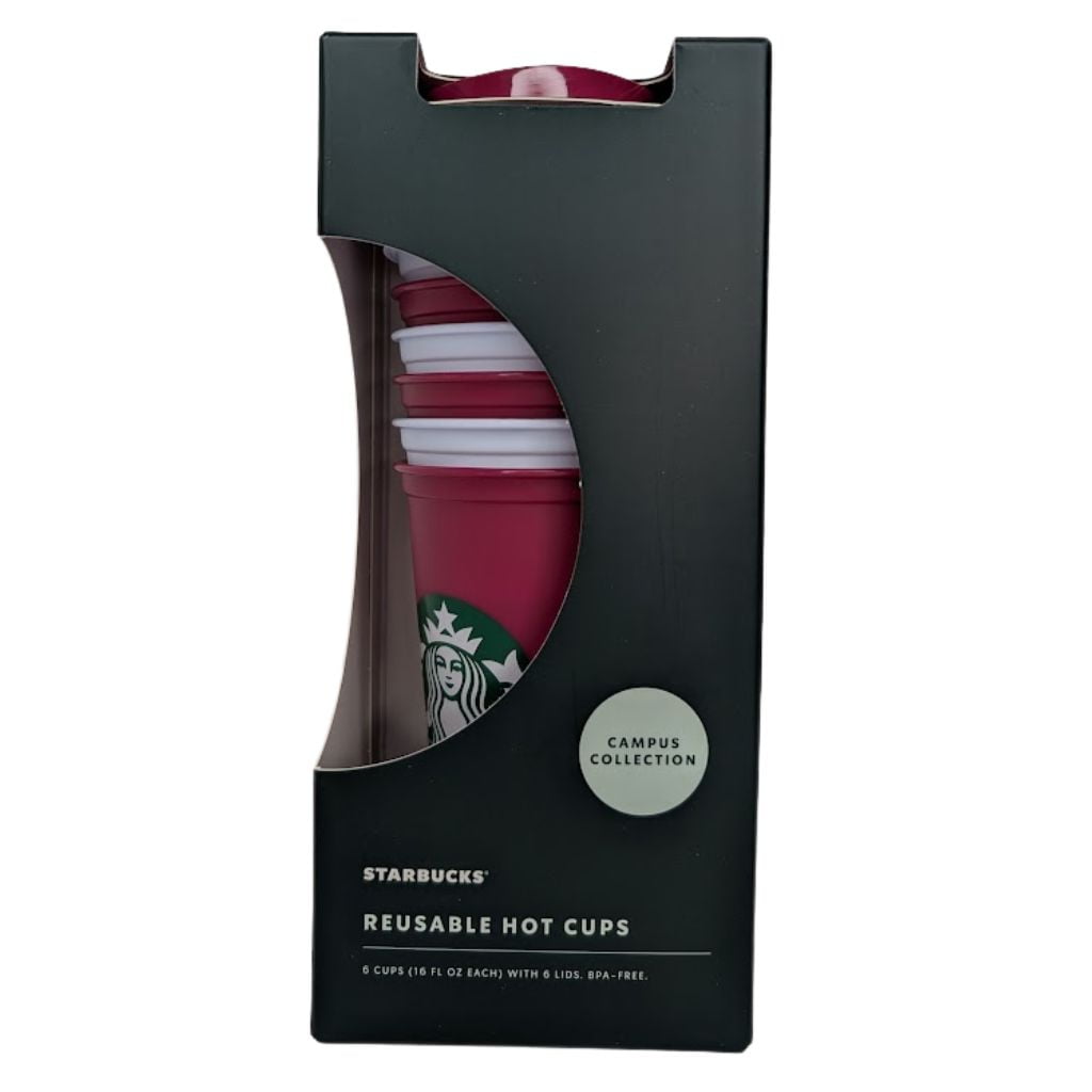 Starbucks Reusable Cups Campus Collection University ASU Collectible BPA  Free 6 Pack 16 Fl Oz - Walmart.com