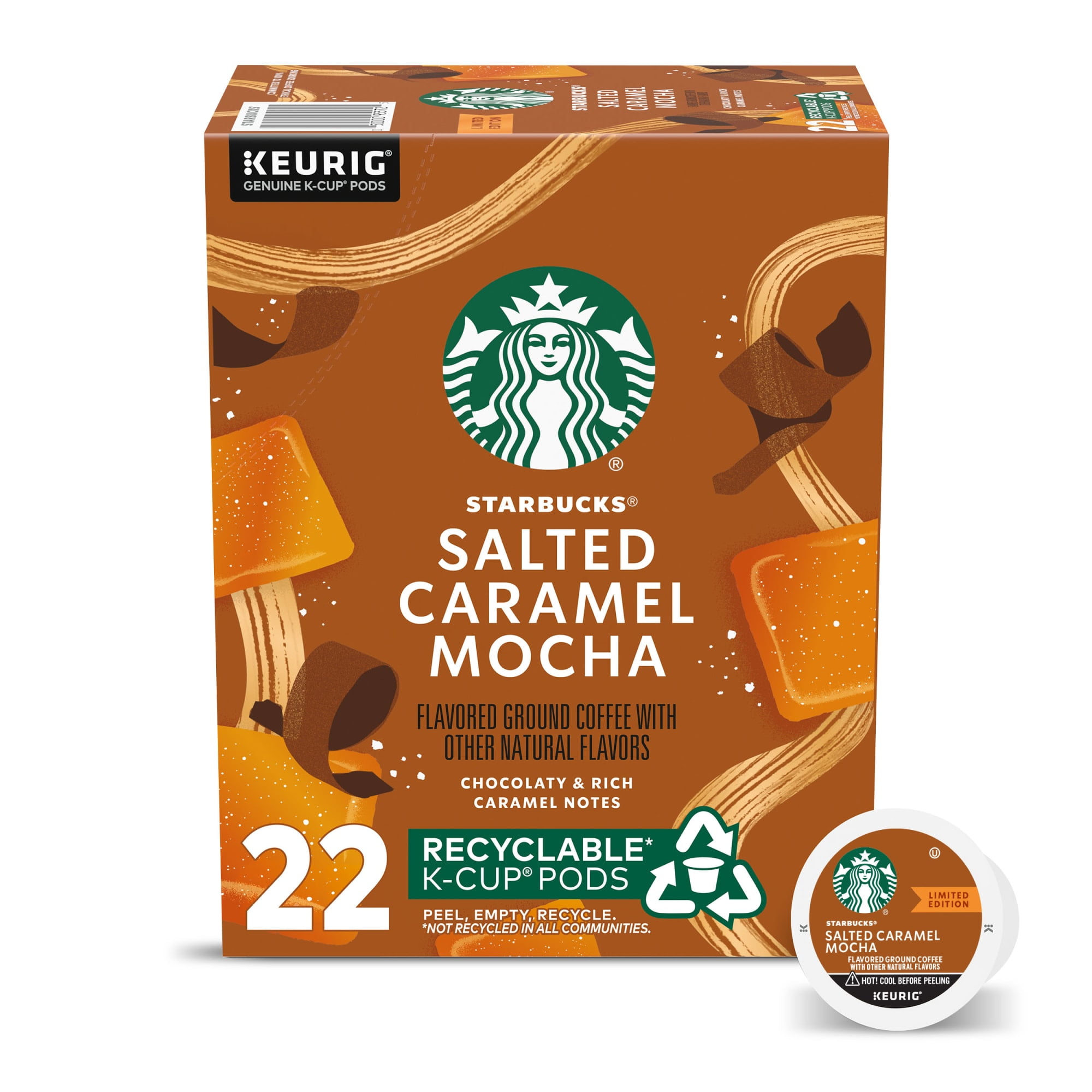 Starbucks Salted Caramel Mocha K-Cup Coffee Pods, Limited Edition