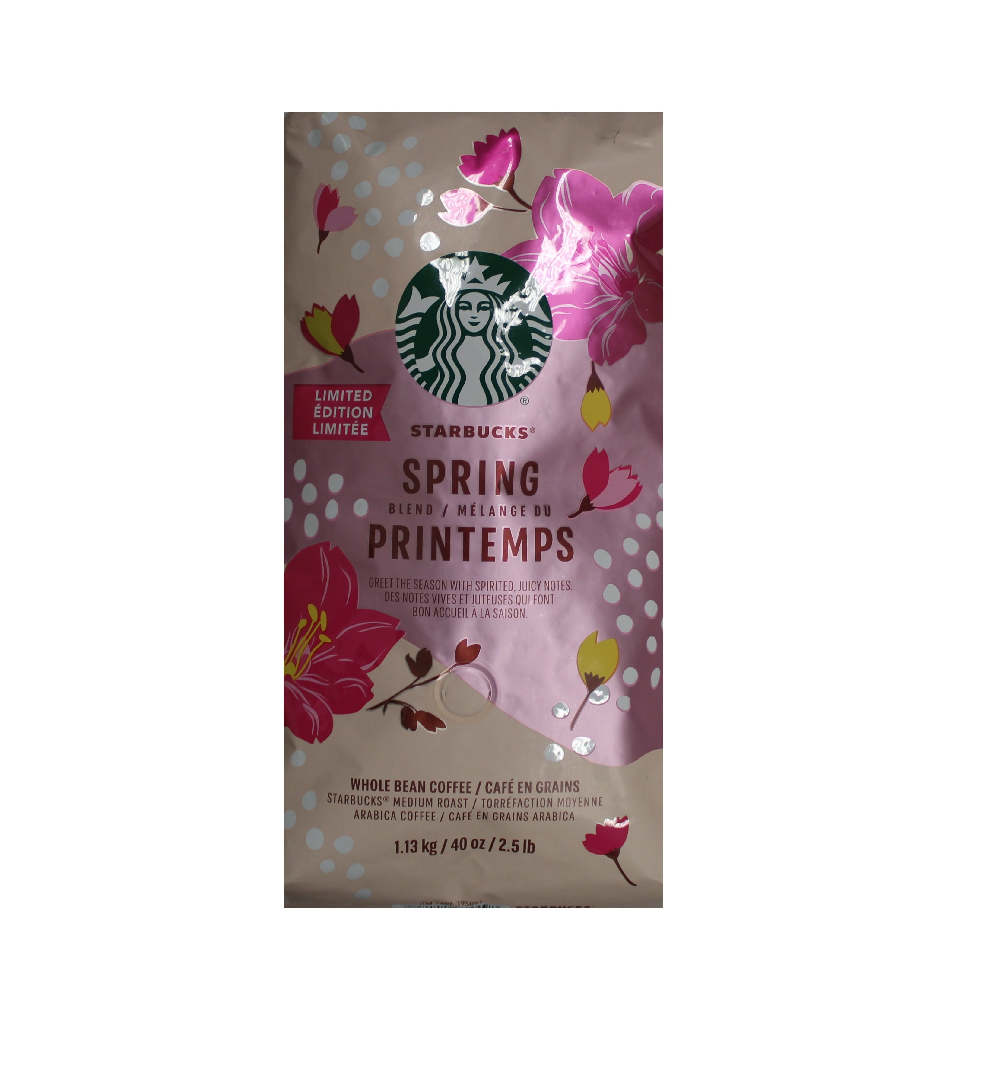 Starbucks Spring Blend Printemps Whole Bean Coffee, Medium Roast