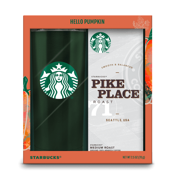 Starbucks Stainless Mug Fall Pumpkin with Coffee