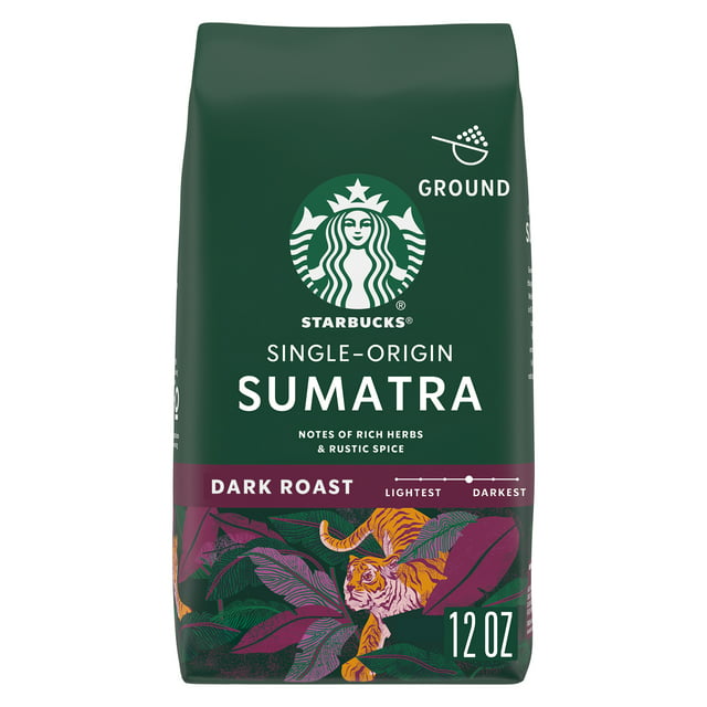 Starbucks Sumatra, Ground Coffee, Dark Roast, 12 oz
