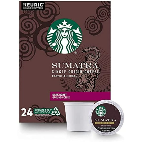 Starbucks Sumatra Single Serve K-Cup Pods For Keurig Brewers, 24 Count