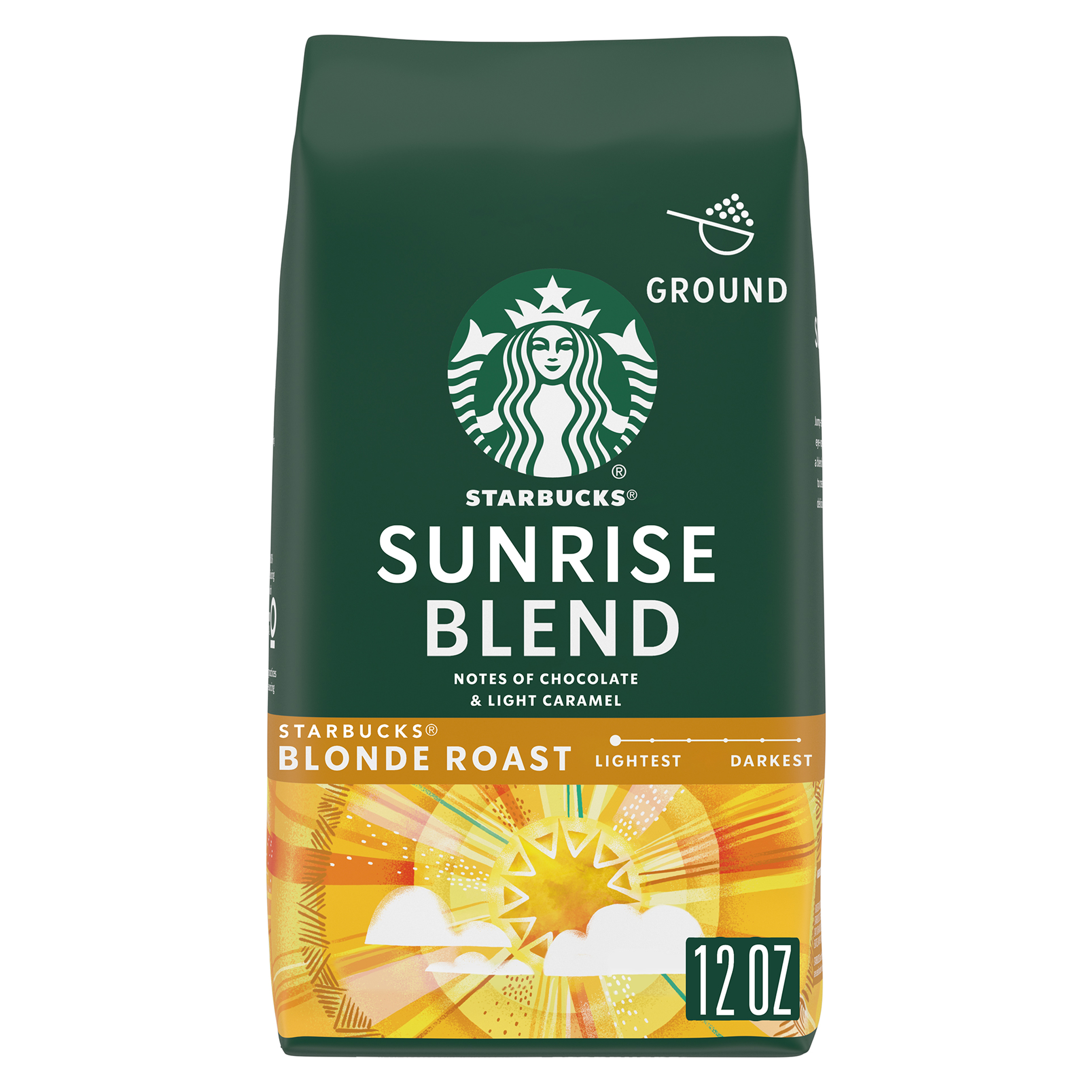 Starbucks Sunrise Blend, Ground Coffee, Starbucks Blonde Roast, 12 oz - image 1 of 8