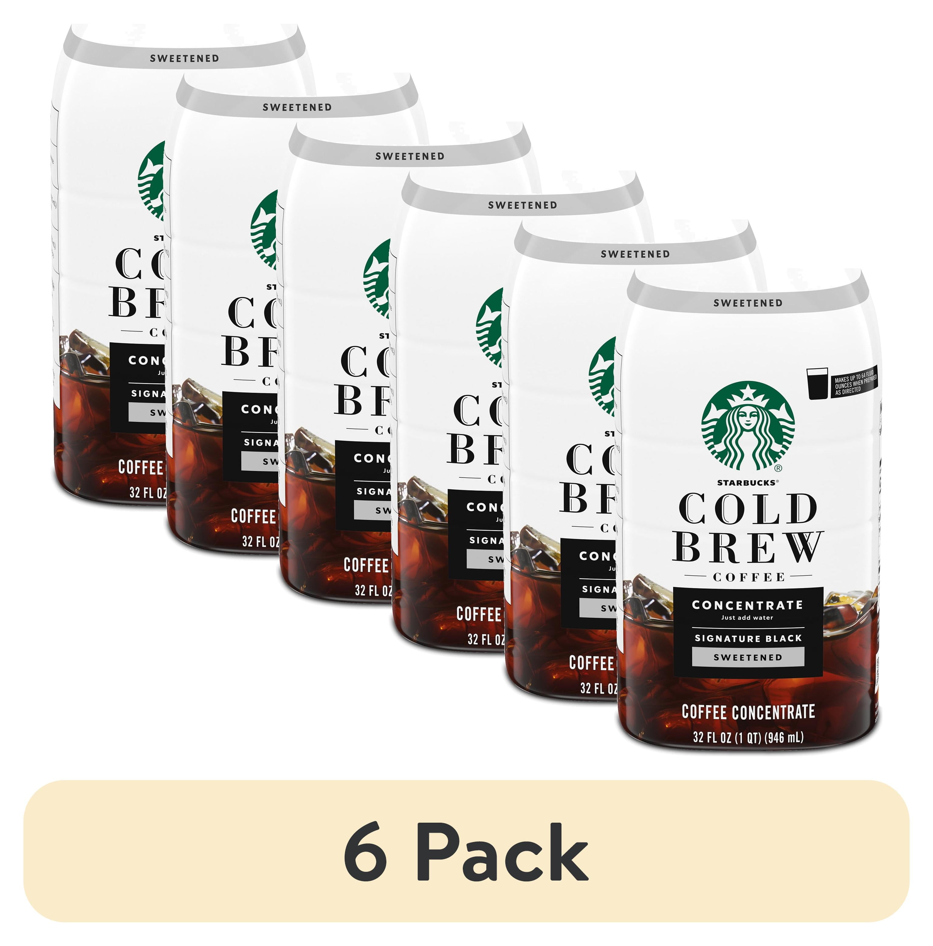 6 Pack Starbucks Sweetened Signature Black Cold Brew Coffee Starbucks Sweetened Signature Black Cold Brew Coffee Concentrate Multi Serve 32 Fl Oz 1e368253 E2a9 402b B2d4 