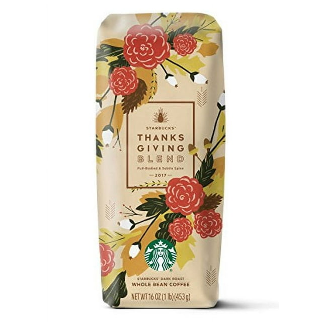 Starbucks Thanksgiving Blend Whole Bean Coffee 1 Pound (16 ounces), Packaging may vary