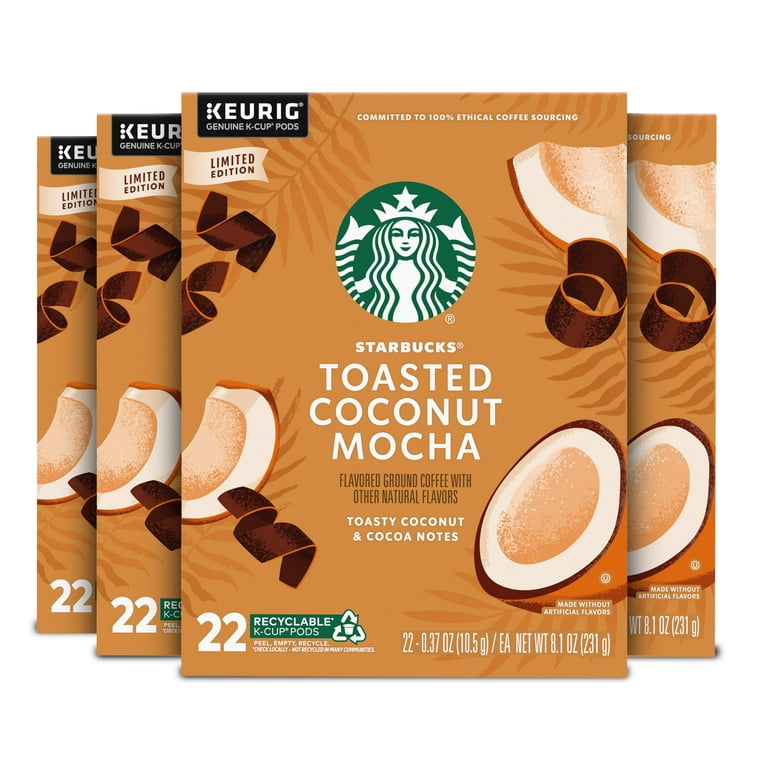 Starbucks Toasted Coconut Mocha Flavored K-Cup Coffee Pods, 100
