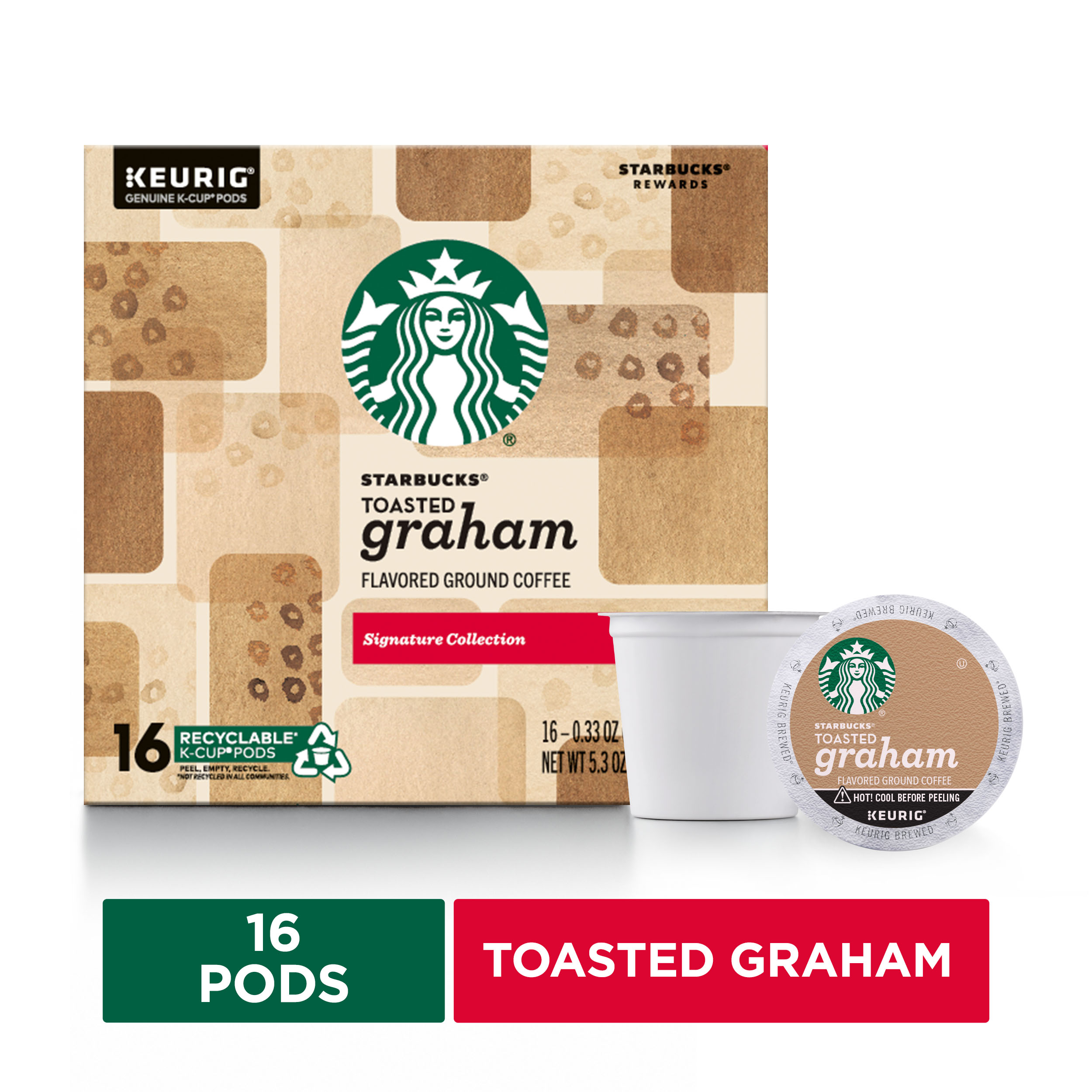 Starbucks Toasted Graham Keurig Coffee Pods, 16 Count Box - image 1 of 6