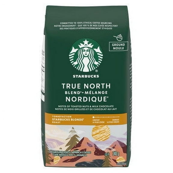 Starbucks True North Blend Blonde Roast Ground Coffee, 340g/12 oz