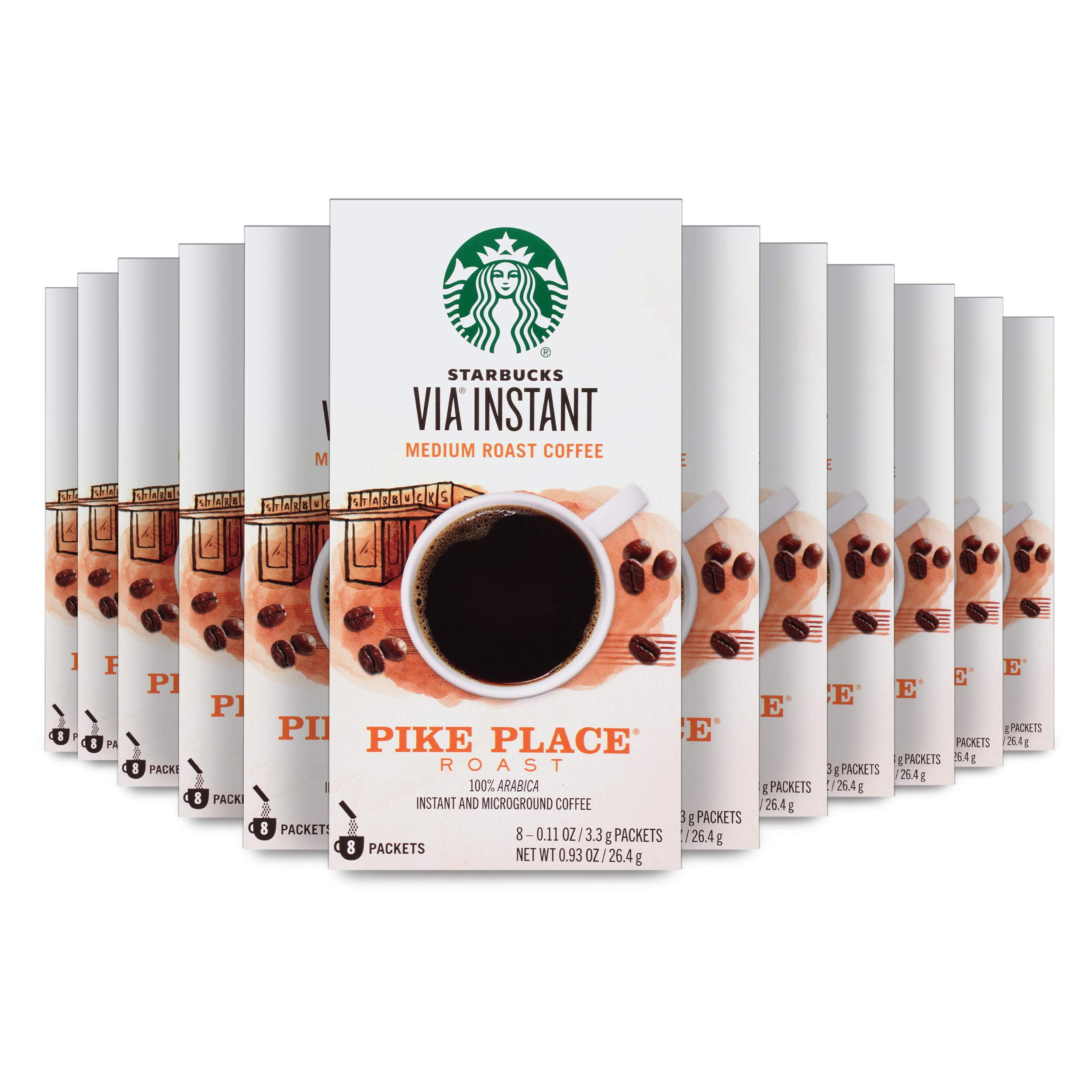 Starbucks VIA Instant Coffee Medium Roast Packets Pike Place Roast 100