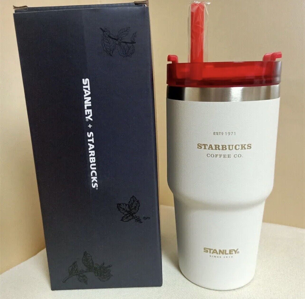 New Starbucks Stanley Stainless Steel Vacuum Mug straw cup 591ml Tumbler  Mugs