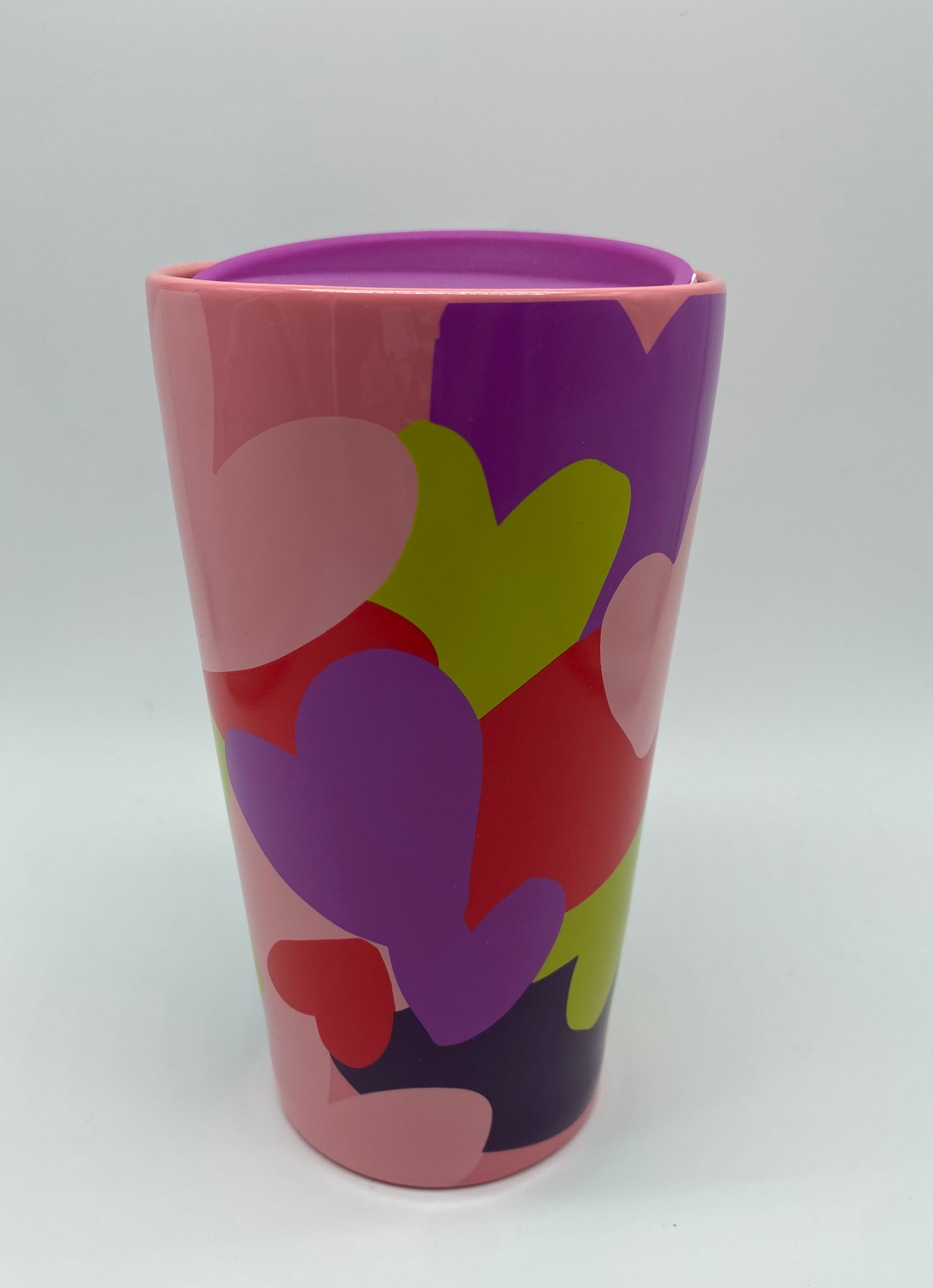 Starbucks Valentine 2022 Hearts Double Wall Ceramic Travel Tumbler New -  Walmart.com