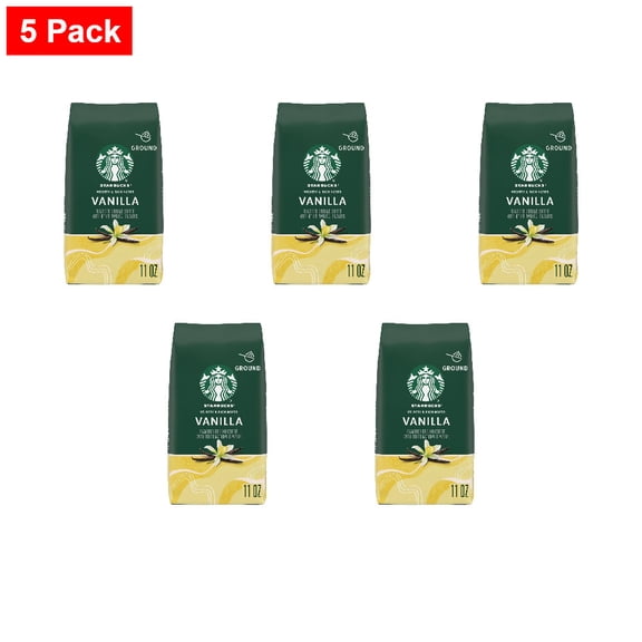 Starbucks Vanilla Flavored Ground Coffee 11 oz - 5 Pack
